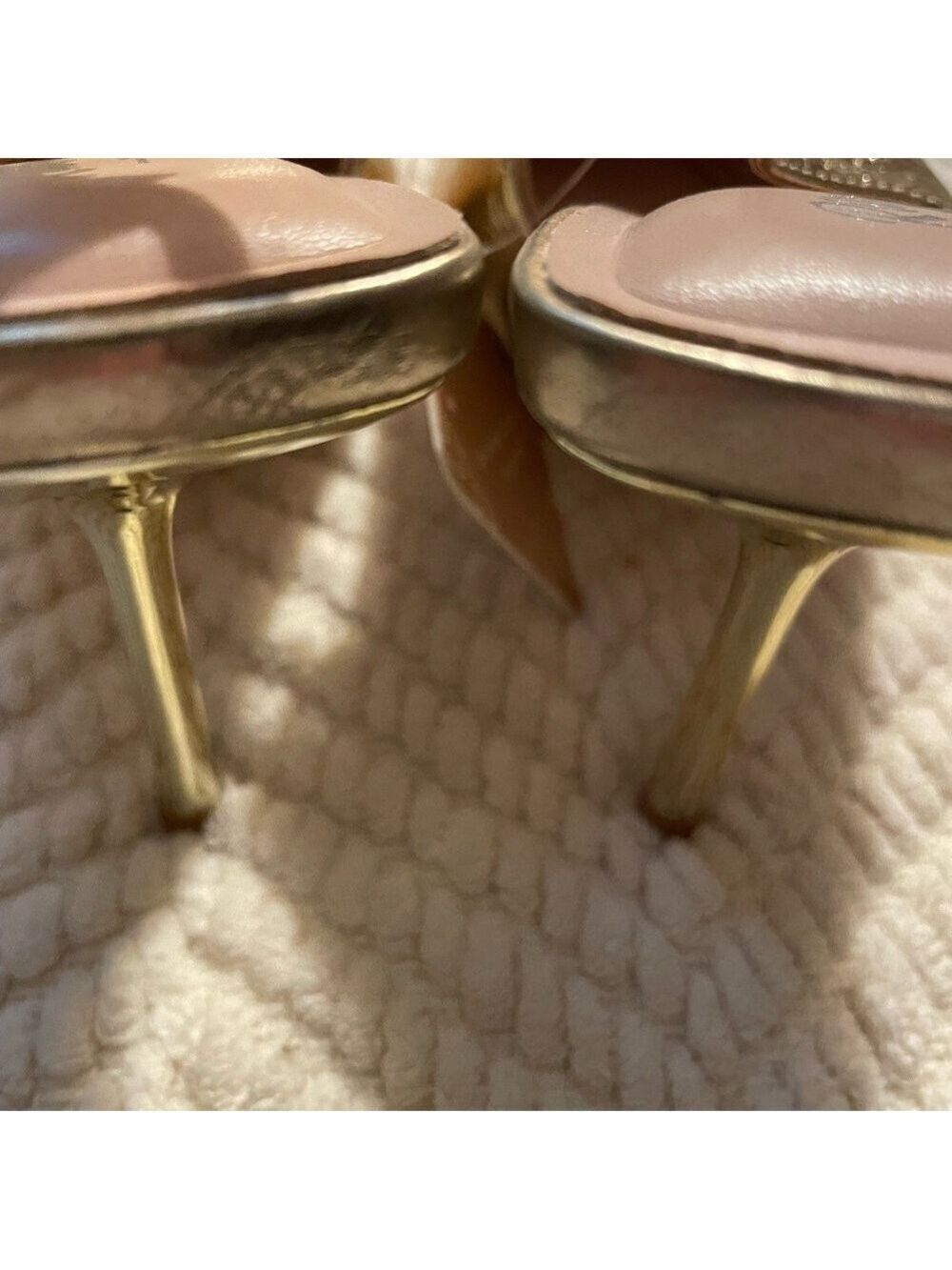 Gold Slingback High Heels - Picture 9 of 17